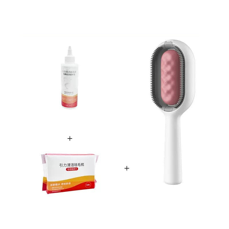 Pet Grooming Dematting Brush With Hair Collection Tank