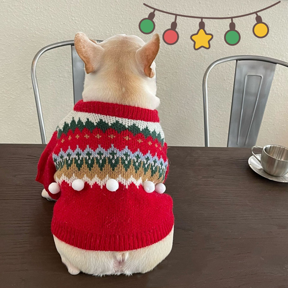 Festive Christmas Pet Sweater Holiday Party Apparel Wear