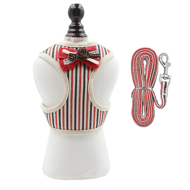 Vest Style Pet Chest Strap Leash Adjustable Walking Harness