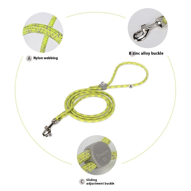 Colorful Adjustable Sliding Pet Leash For Control