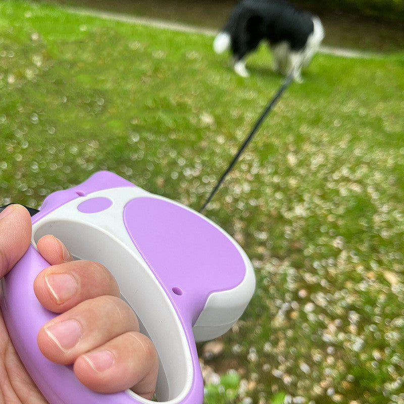 Retractable Pet Leash With Built In Light Rope Leash