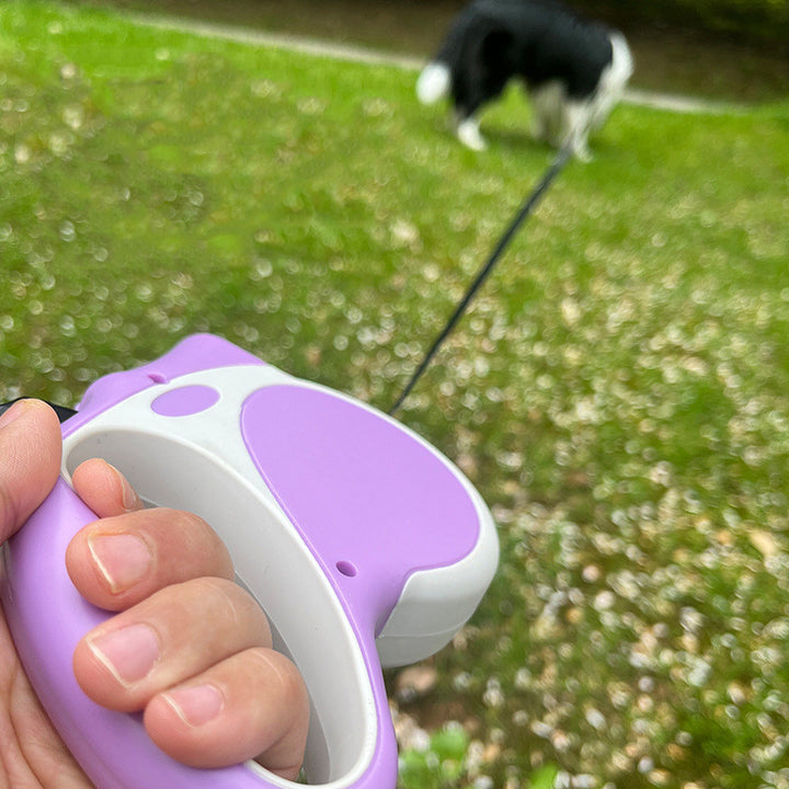 Retractable Pet Leash With Built In Light Rope Leash