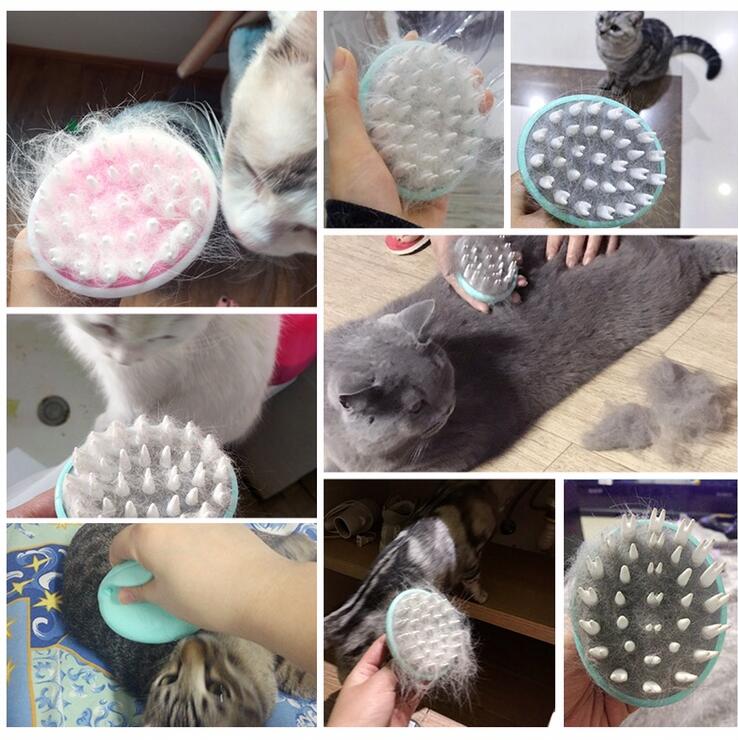 Pet Massage Bath Brush For Grooming And Cleaning