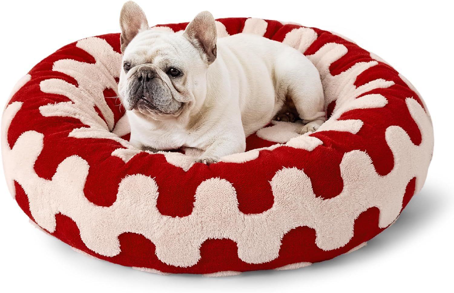 Round All Season Warm Pet Bed For Comfort Sleep