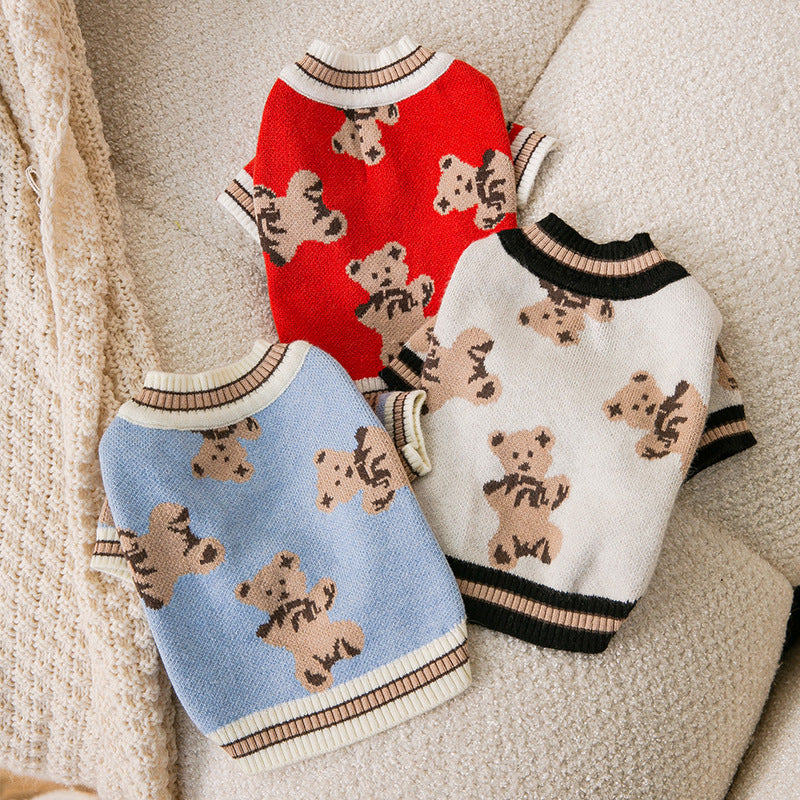 Simple Warm Knitted Pet Sweater For Comfort