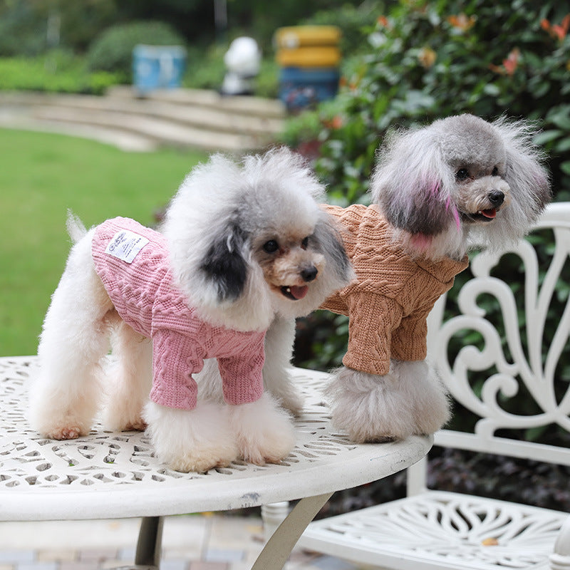 Warm Knitted Pet Sweater For Comfort Wear