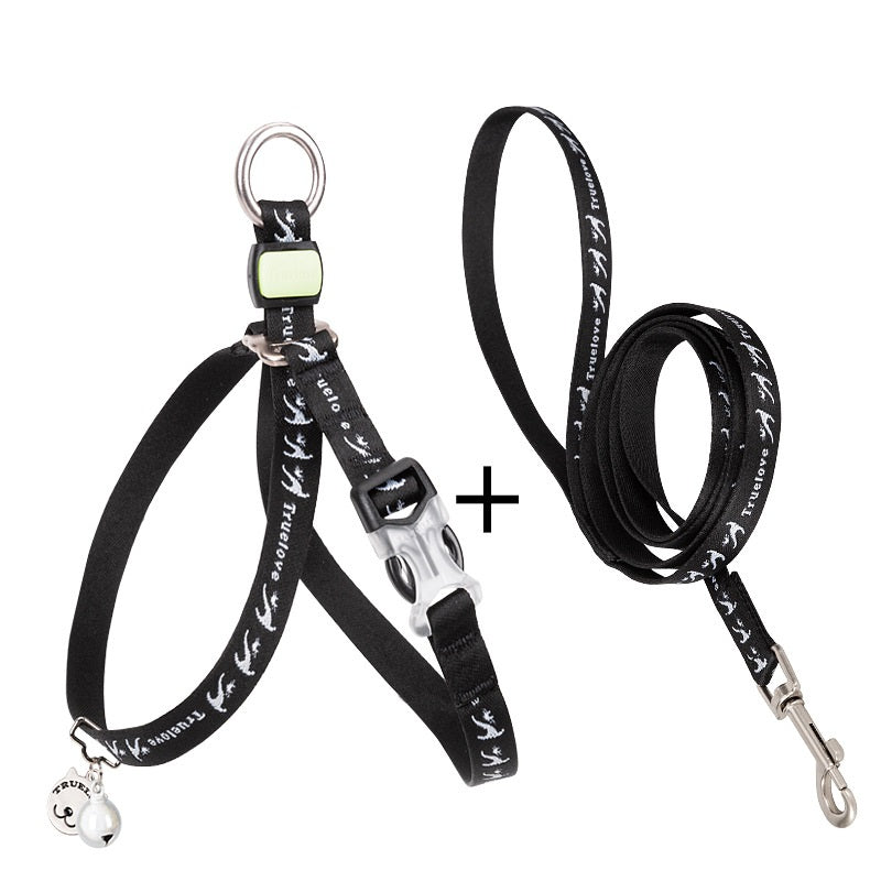 Pet Chest Strap Vest With Bell Leash Package For Small Pets