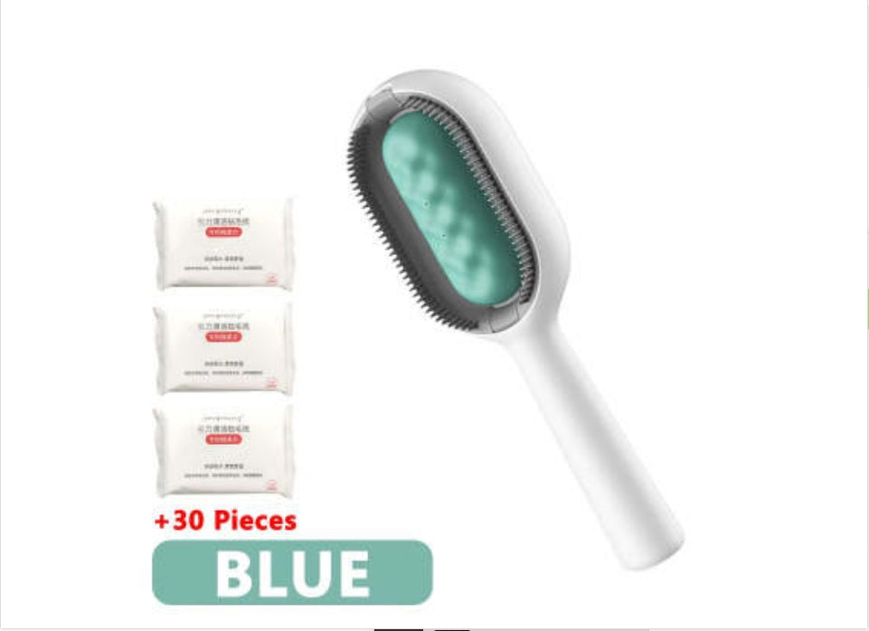 Pet Grooming Dematting Brush With Hair Collection Tank