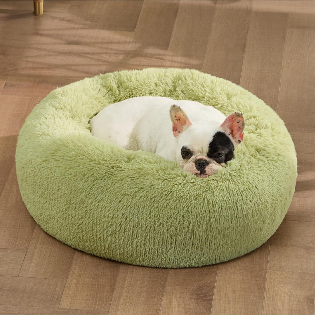 Pet Round Plush Bed Non-Slip Soft Fluffy Indoor Nest