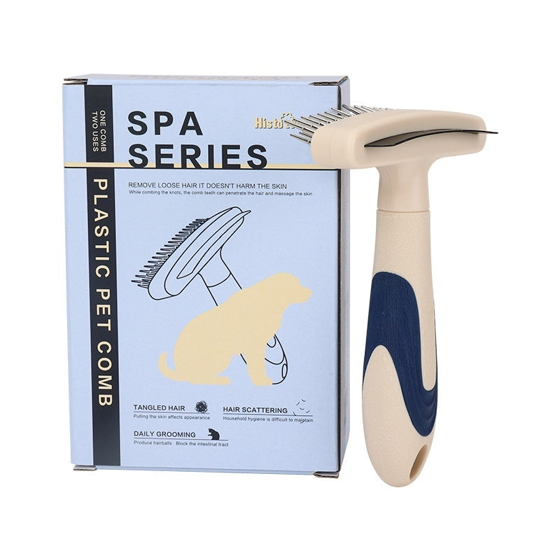 Pet Grooming Brush Detangling Loose Hair Removal Tool