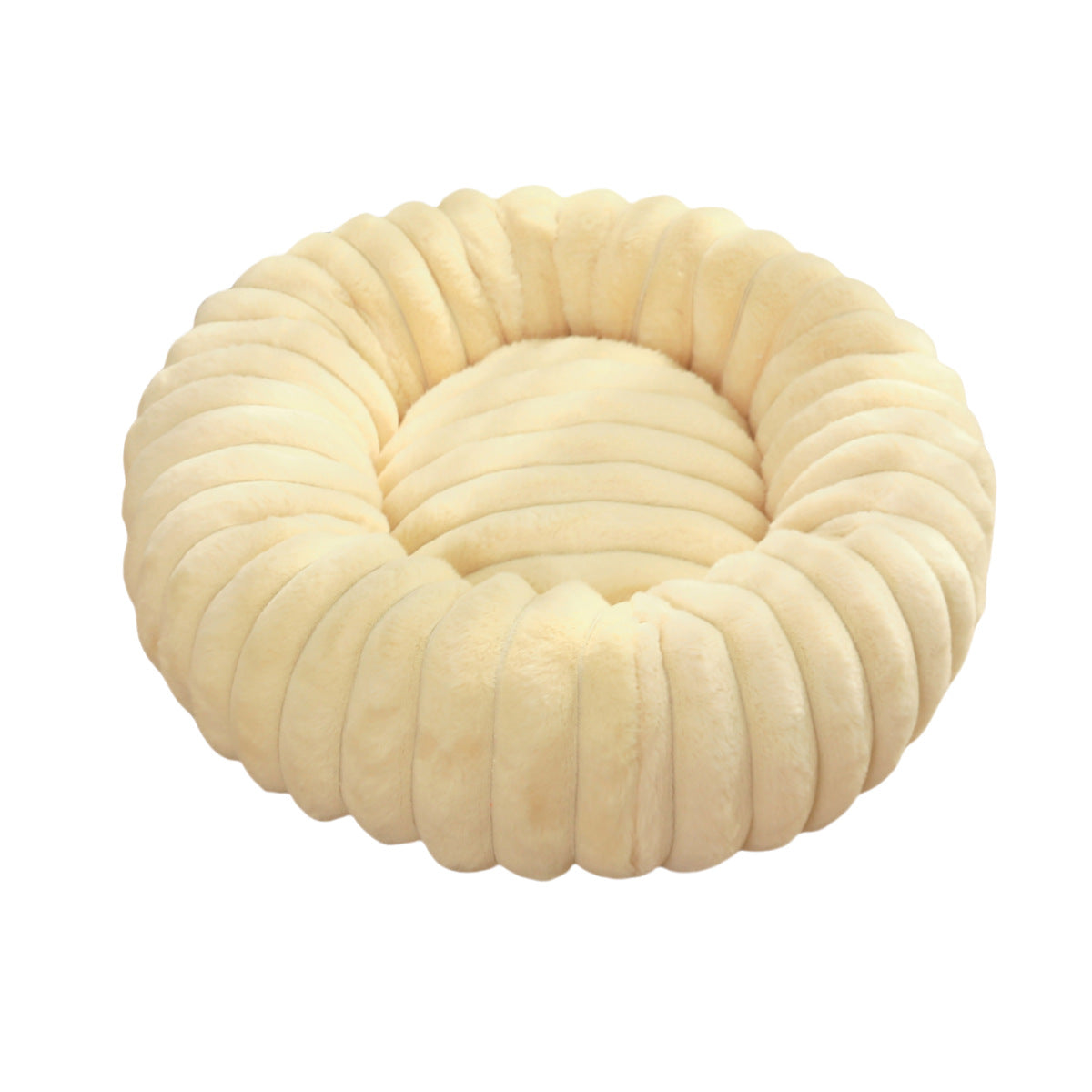Plush Warm Round Pet Nest Bed Soft Winter Kennel