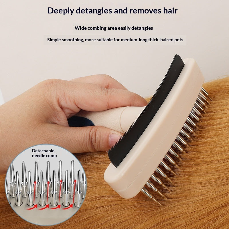 Pet Grooming Brush Detangling Loose Hair Removal Tool
