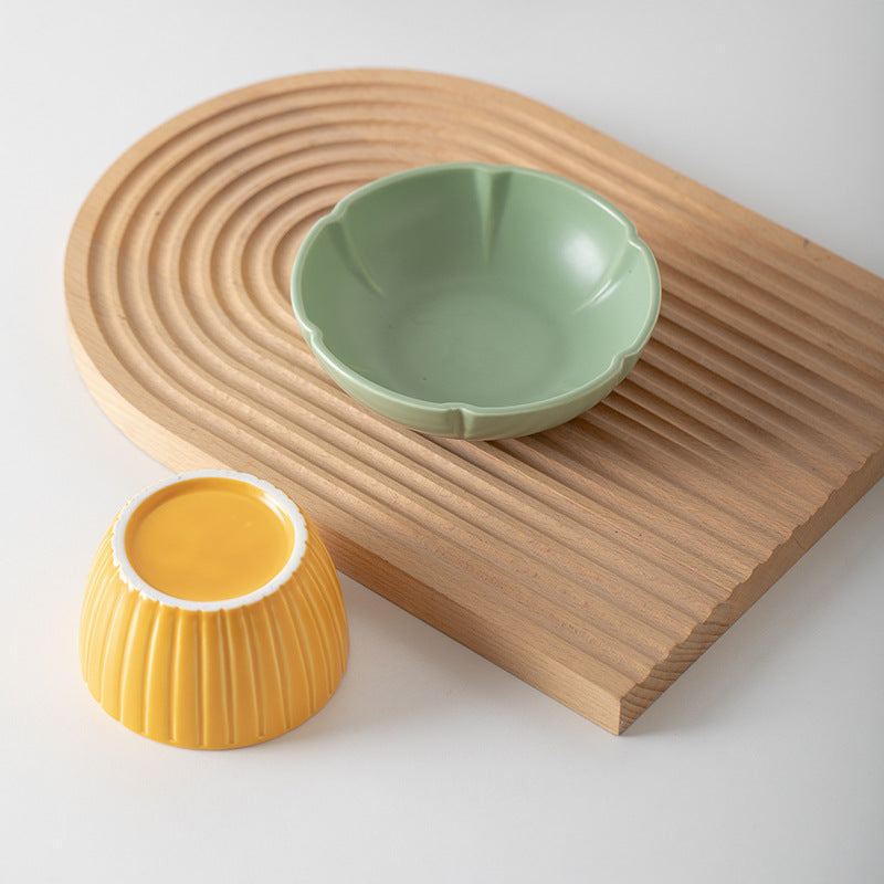 Macaron Style Ceramic Pet Feeding Bowl Candy Colors
