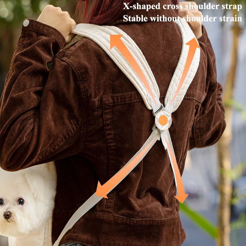 Pet Backpack Comfort Breathable Cross Design Travel Carrier Bag Accessories
