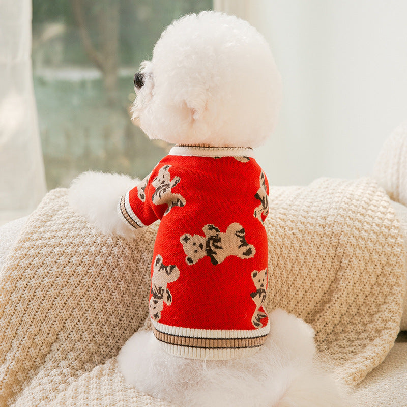 Simple Warm Knitted Pet Sweater For Comfort