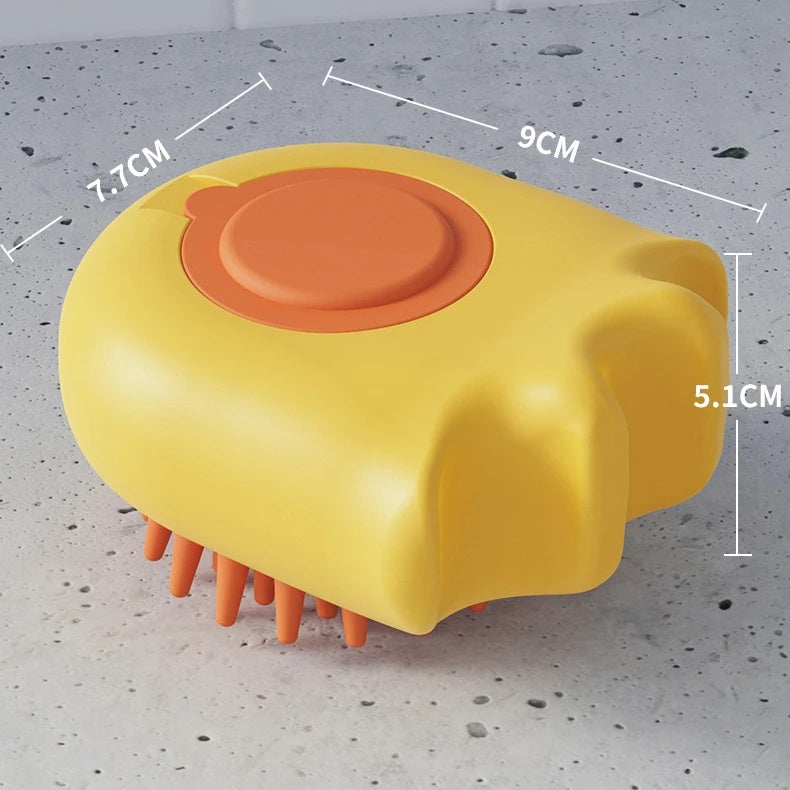 Pet Bath Massage Comb Brush With Shampoo Dispenser