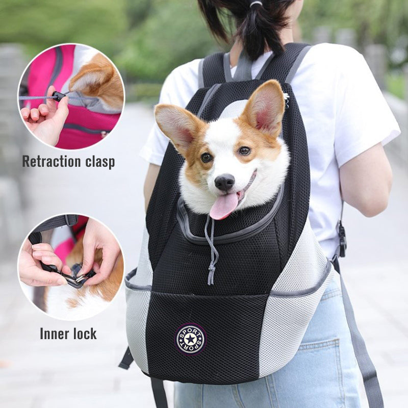 Portable Outdoor Travel Backpack Pet Carrier Bag For Comfort And Mobility