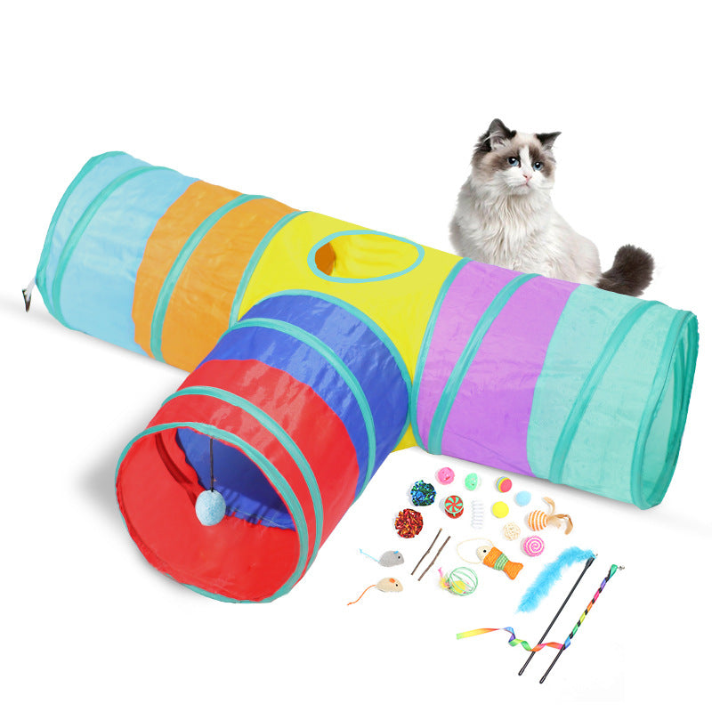 Foldable Pet Tunnel Climbing Toy For Exercise And Play