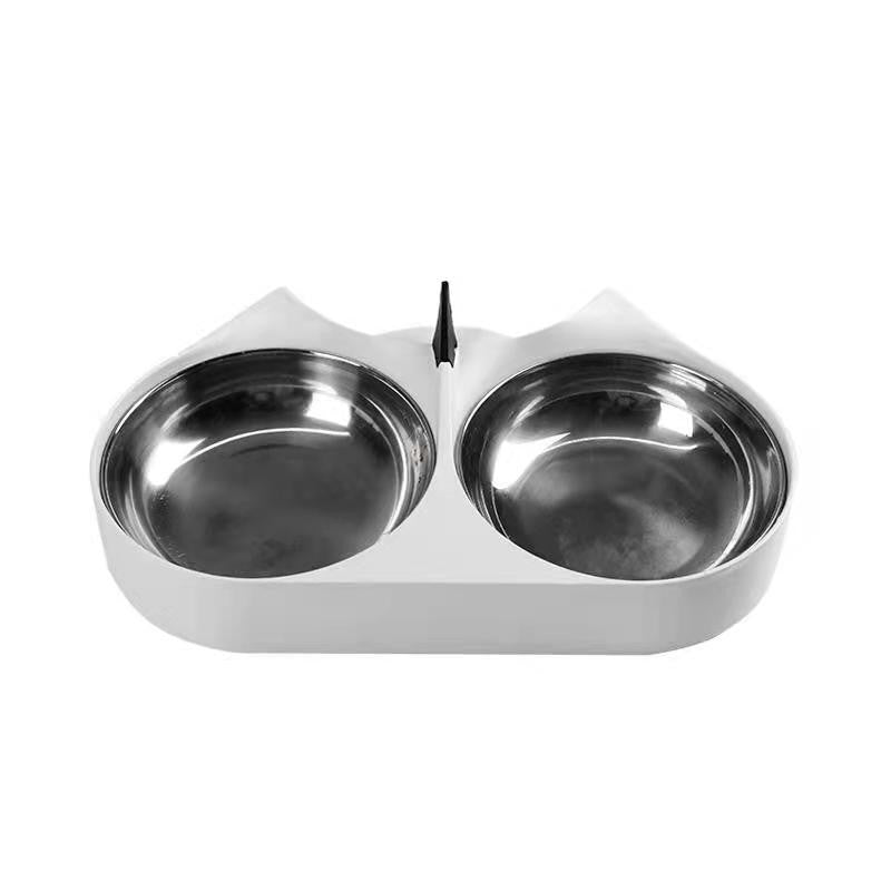 Pet Capsule Automatic Feeding Double Bowl Dispenser