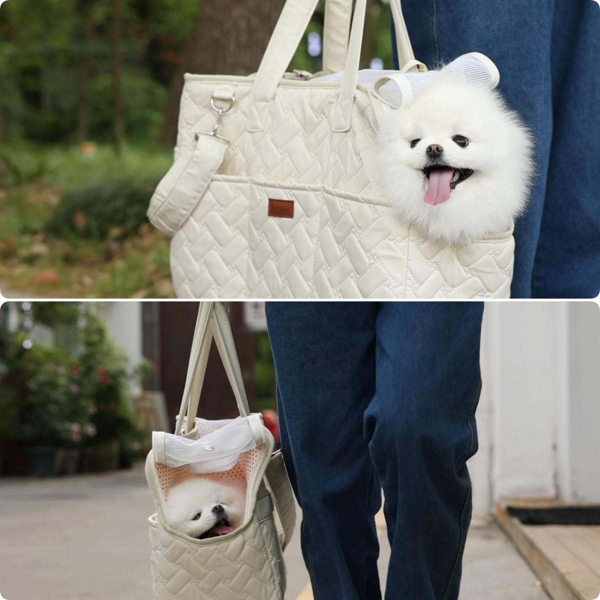 Breathable Mesh Pet Carrier Bag With Soft Cushion And Pockets