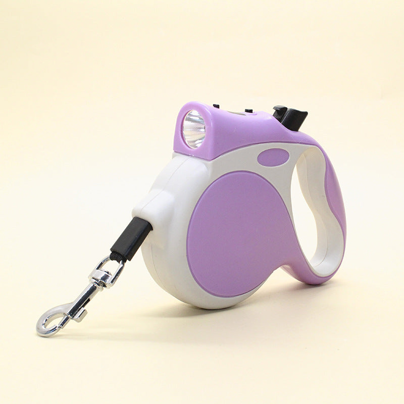 Retractable Pet Leash With Built In Light Rope Leash
