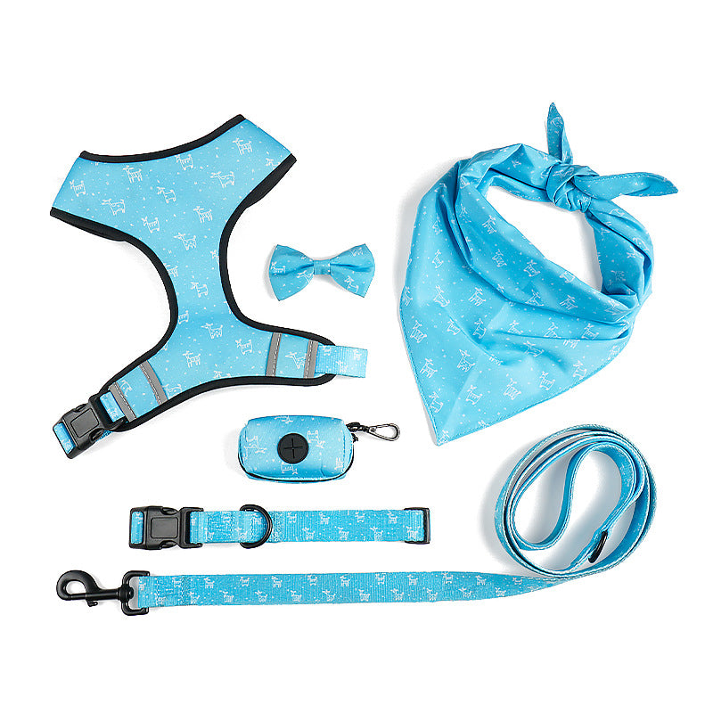 Bow Design Pet Harness And Leash Set