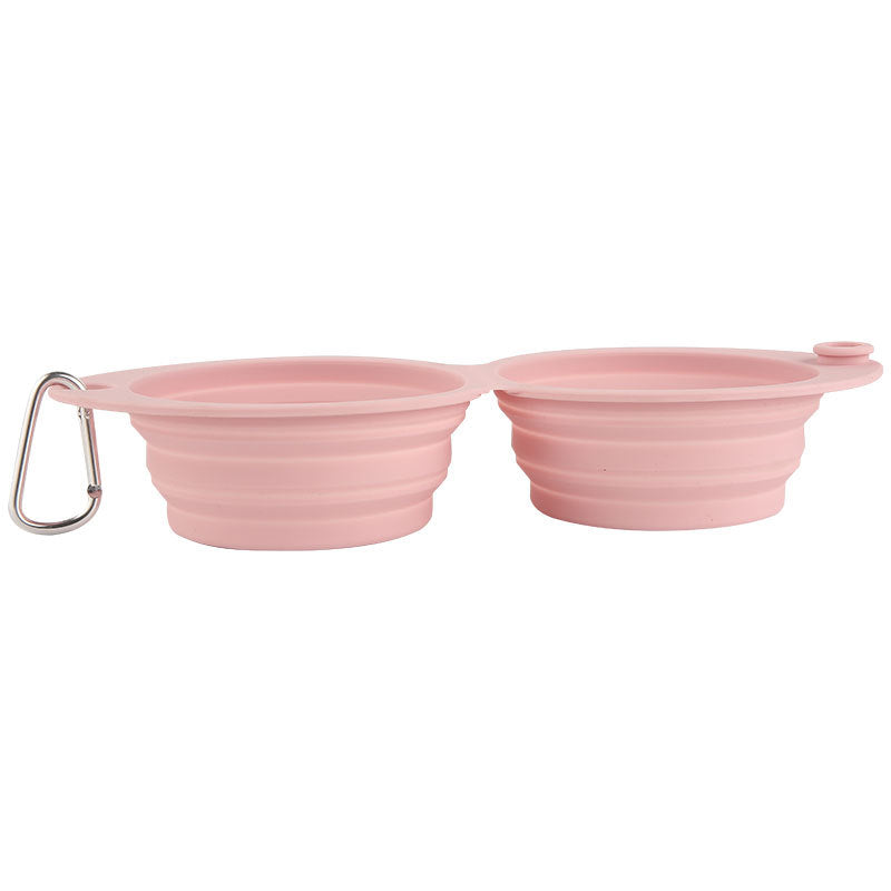 Pet Silicone Foldable Portable Feeding Bowl Outdoor Use