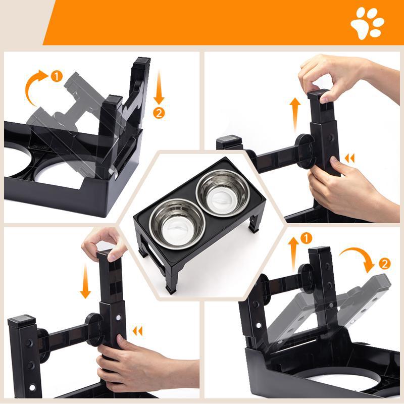 Pet Elevated Feeding Bowl Neck Protection Anti-Tumble Design