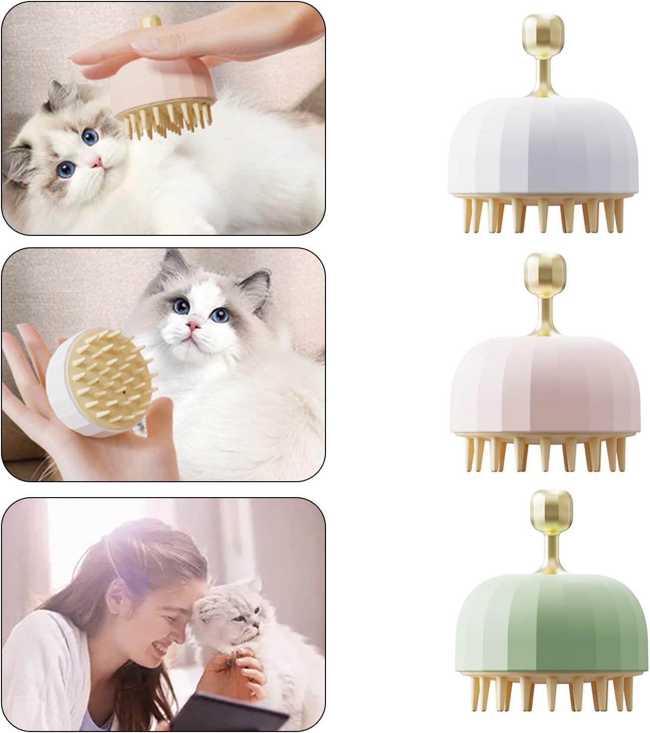 Pet Bath Shampoo Massage Brush For Grooming And Cleaning