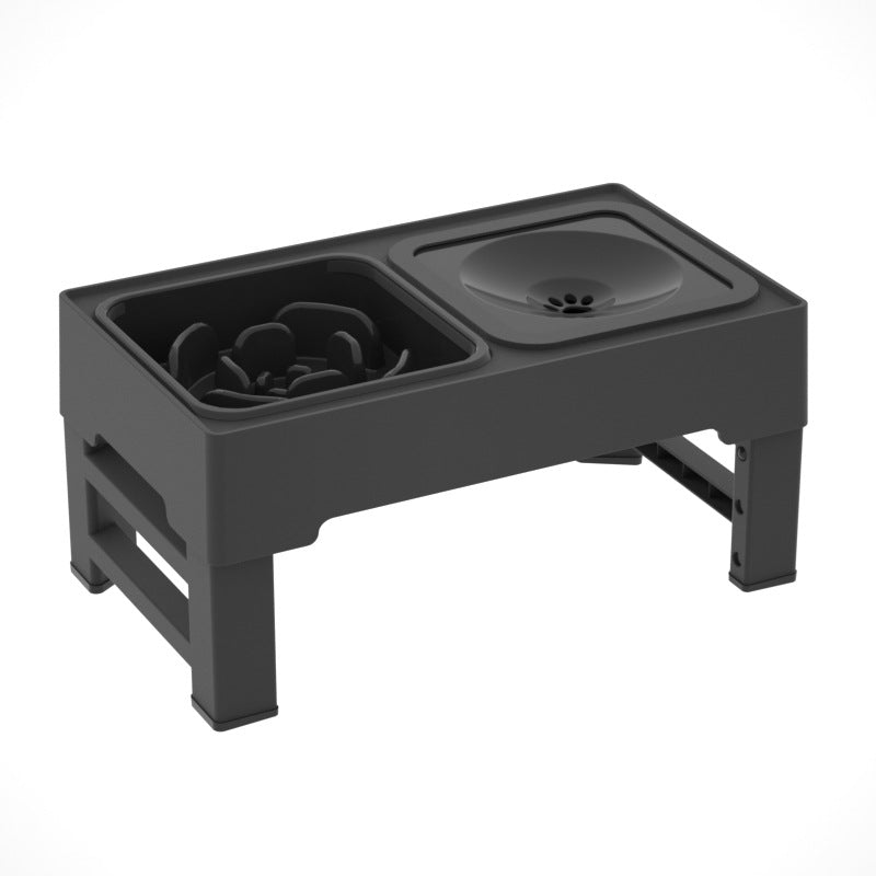 Adjustable Height Stainless Steel Pet Double Feeding Bowl Stand