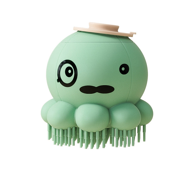 Silicone Pet Bath Brush With Massage And Wash Function