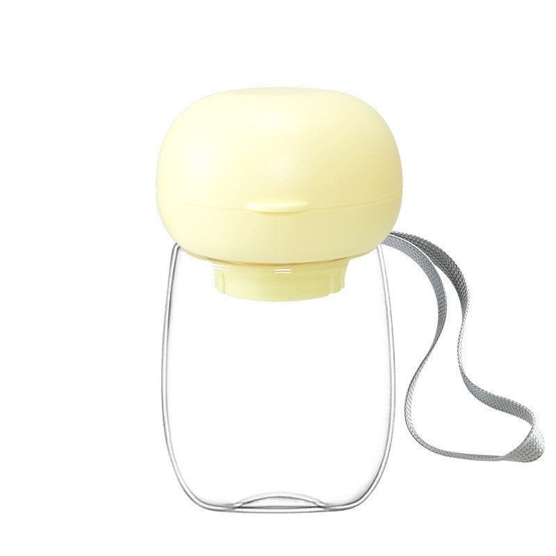 Portable Pet Travel Water Bottle With Drinking Bowl And Lanyard
