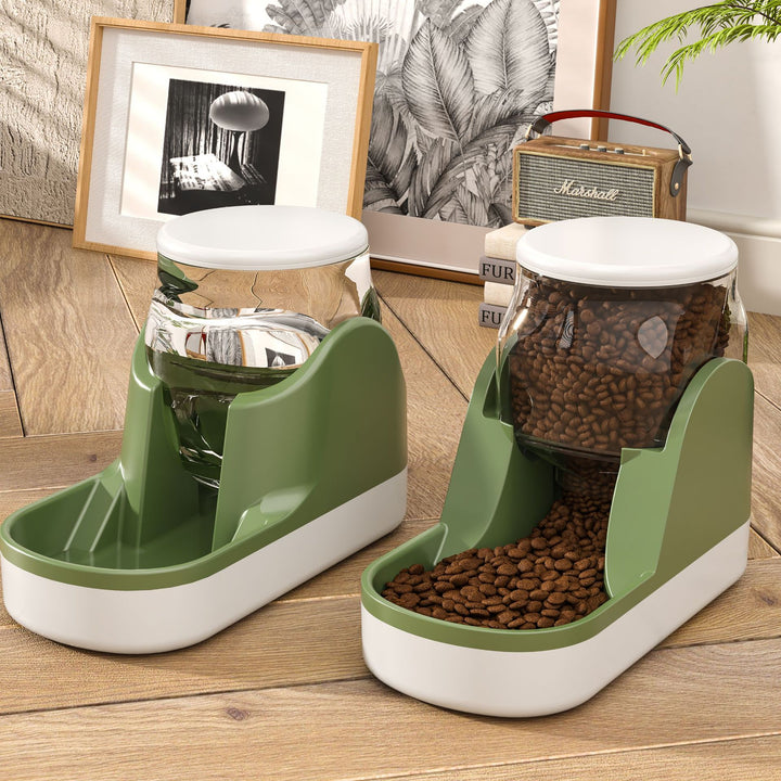 Automatic Pet Food And Water Dispenser With Large Capacity