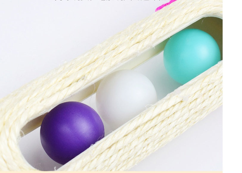 Long Sisal Drum Pet Toy For Scratching And Play