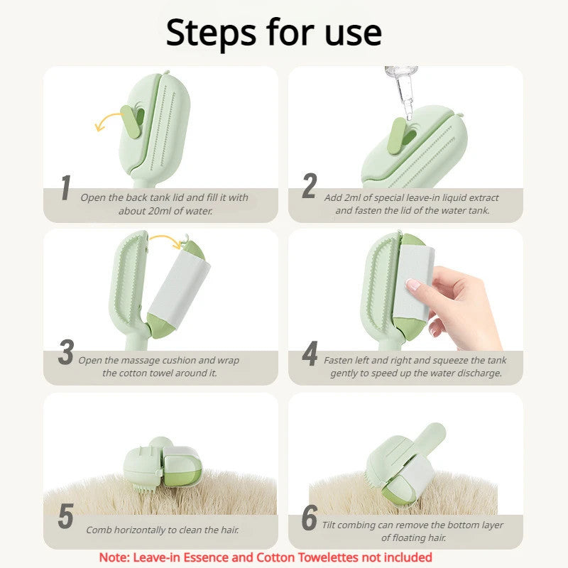 Pet Floating Hair Removal Comb With Water Tank Brush