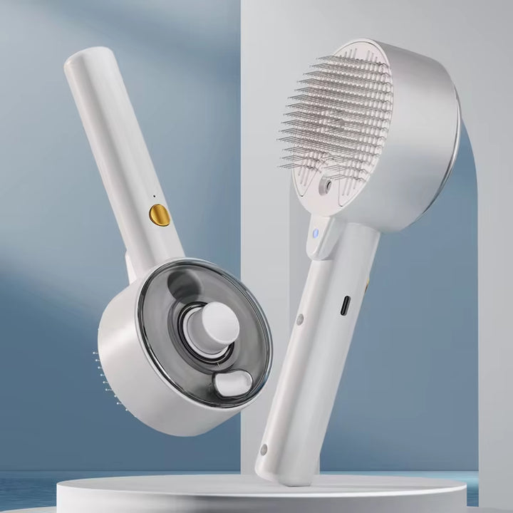 Electric Steam Pet Grooming Brush 3 In 1 Spray Comb