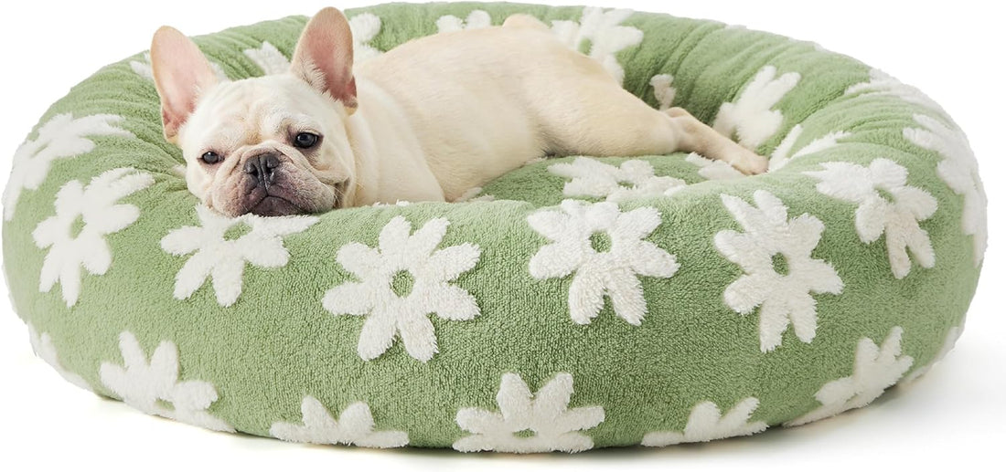 Round All Season Warm Pet Bed For Comfort Sleep