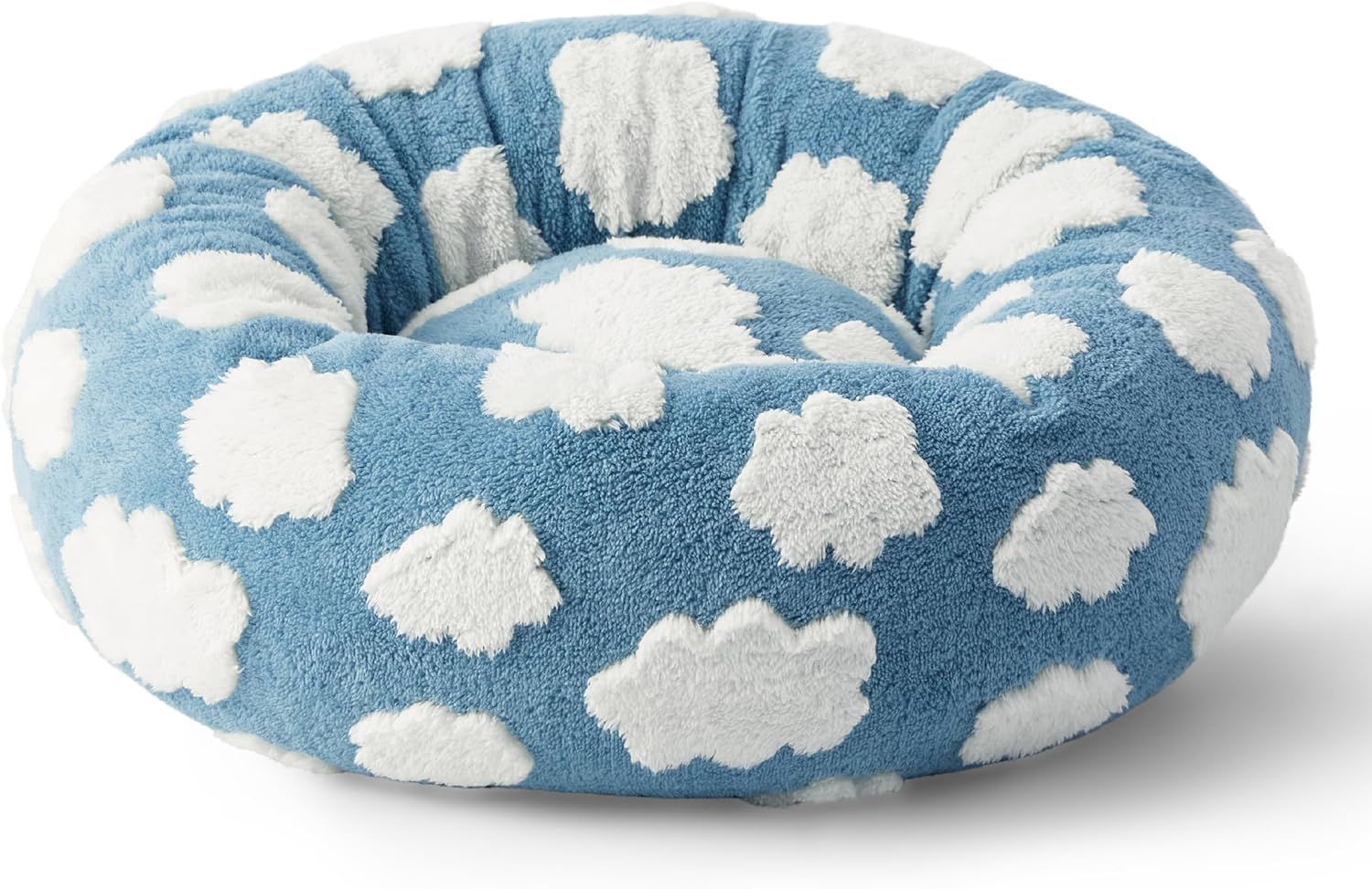 Round All Season Warm Pet Bed For Comfort Sleep