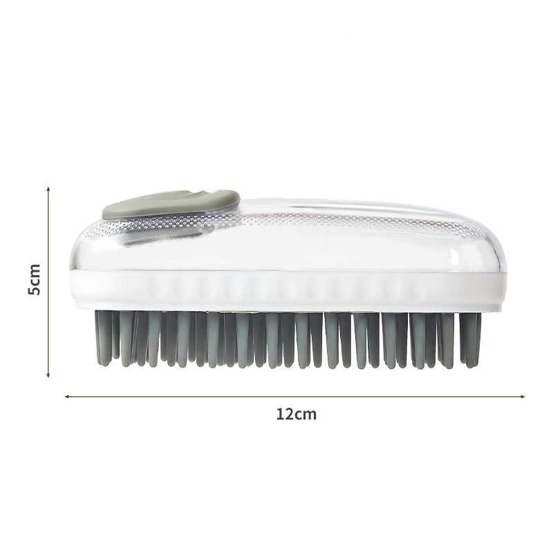 Silicone Pet Bath Massage Brush For Foam Cleaning
