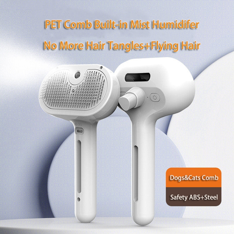 Self Cleaning Pet Grooming Comb With Mist Dematting Brush