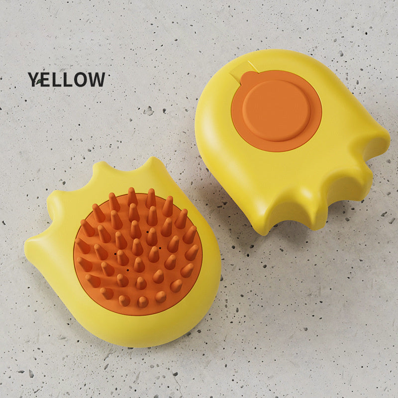 Pet Bath Massage Comb Brush With Shampoo Dispenser