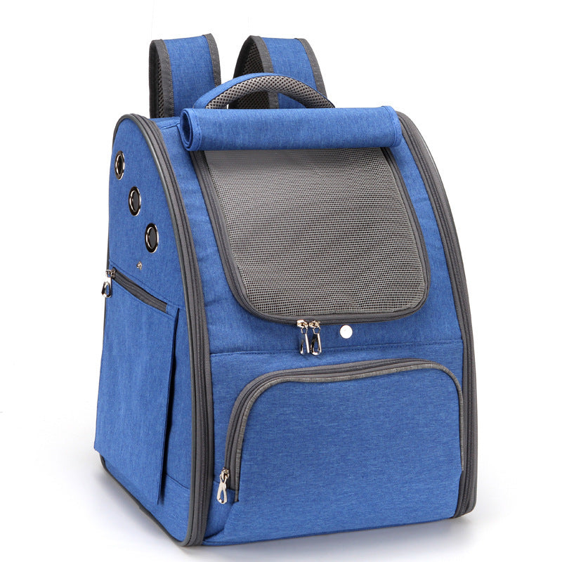 Pet Foldable Breathable Backpack Carrier Travel Bag