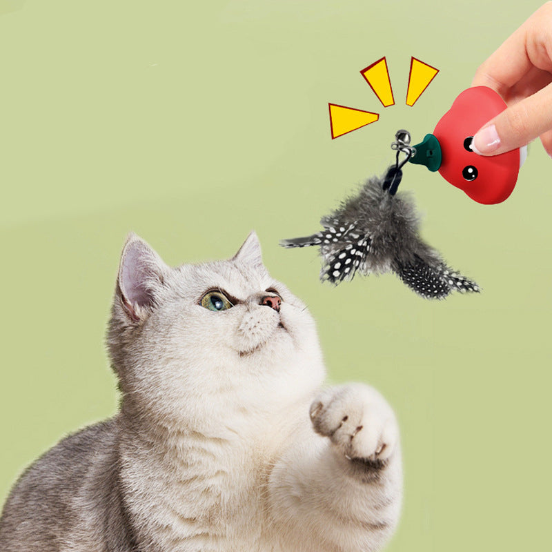 Retractable Pet Wand Toy With Suction Cup Teaser