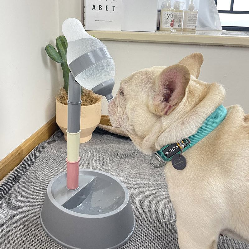 Pet Automatic Water Dispenser Adjustable Height Feeder Bowl