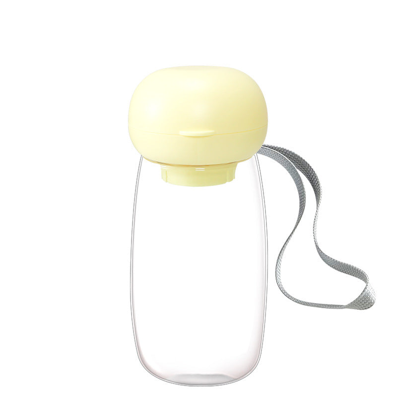 Portable Pet Travel Water Bottle With Drinking Bowl And Lanyard