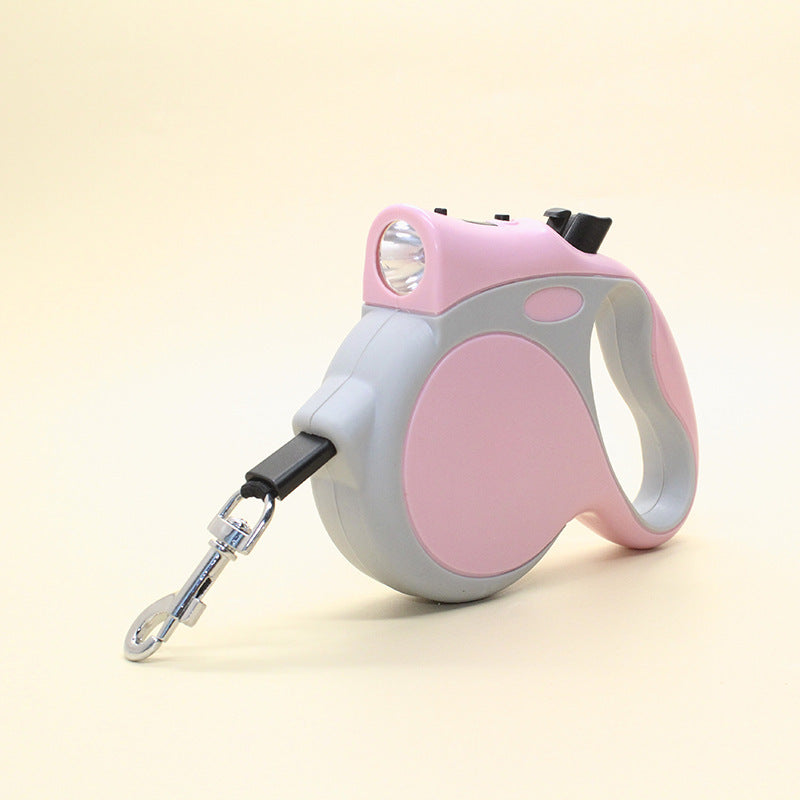 Retractable Pet Leash With Built In Light Rope Leash