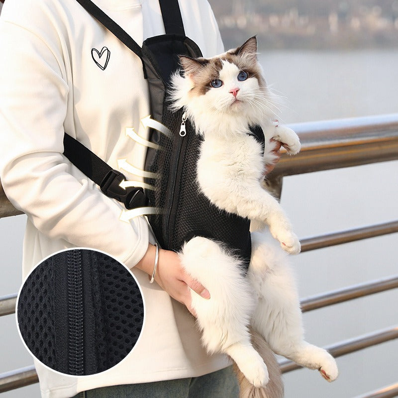 Breathable Adjustable Pet Backpack Carrier For Small Pets Hiking Travel