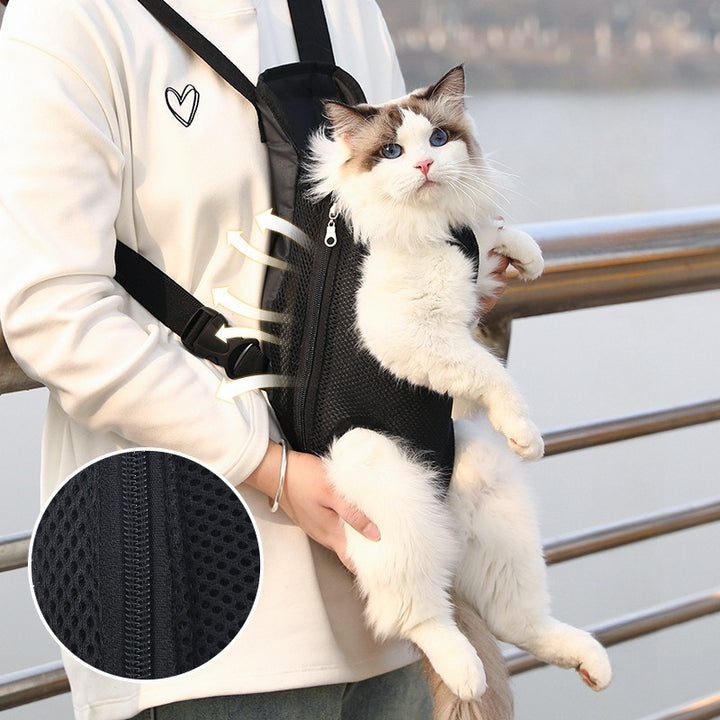Breathable Adjustable Pet Backpack Carrier For Small Pets Hiking Travel