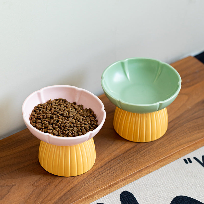 Macaron Style Ceramic Pet Feeding Bowl Candy Colors