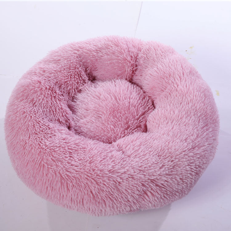 Round Cotton Pet Winter Sleeping Bed For Warm Comfort